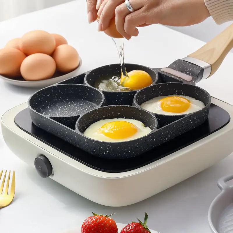 Four-Hole Non-Stick Flat Bottom Egg Dumpling Pan