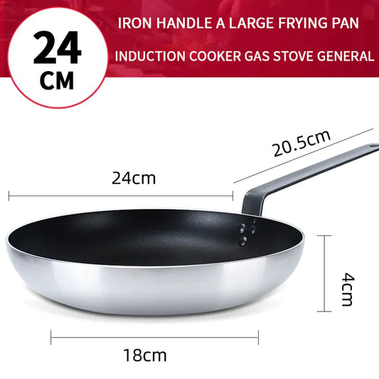 High Quality Flat Bottom Aluminum Alloy Frying Pan